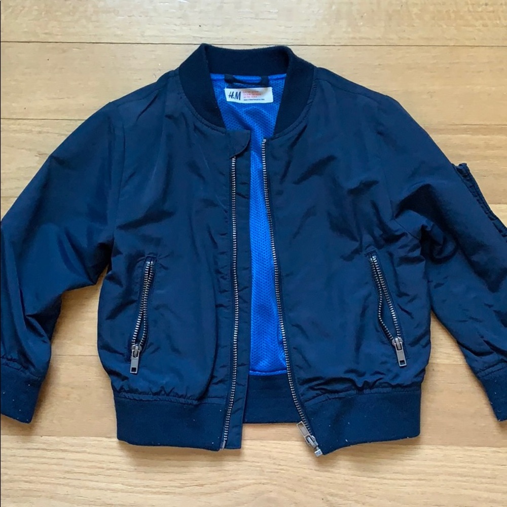 H&M Navy Blue Bomber Jacket